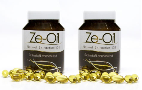 Ze Oil (ซีออยล์) จากน้ำมันสกัดเย็น 4 ชนิด เพื่อสุขภาพ 60capx2ขวด